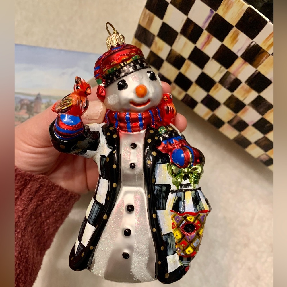 Mackenzie Childs Glass Christmas Ornament